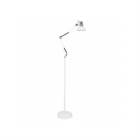 FABRILAMP Flexo de Pie Articulable Rutilo Blanco/Cromo 180x28x28 Cm - Iluminación Ajustable - 1