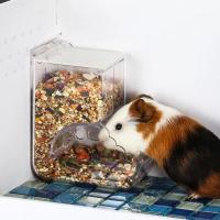 Dispensador De Alimentos Para Mascotas Pequeñas Como Hamsters Conejos Y Ardillas Plástico Transparente Alimentador Automático Para Hamsters Guineapicos - details 2
