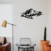 Esculturas De Montaña En Metal Negro Arte De Pared Sencillo Y Moda Hueco Decoración Para El Hogar Adornos De Arte Moderno - details 3