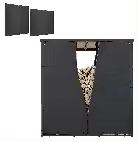 Outsunny - Juego de 2 fundas para leñero, fundas para leñero XXL de 185 x 70 x 185 cm, lona Oxford 600D, color negro - 1