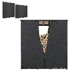 Outsunny - Juego de 2 fundas para leñero, fundas para leñero XXL de 185 x 70 x 185 cm, lona Oxford 600D, color negro - 1