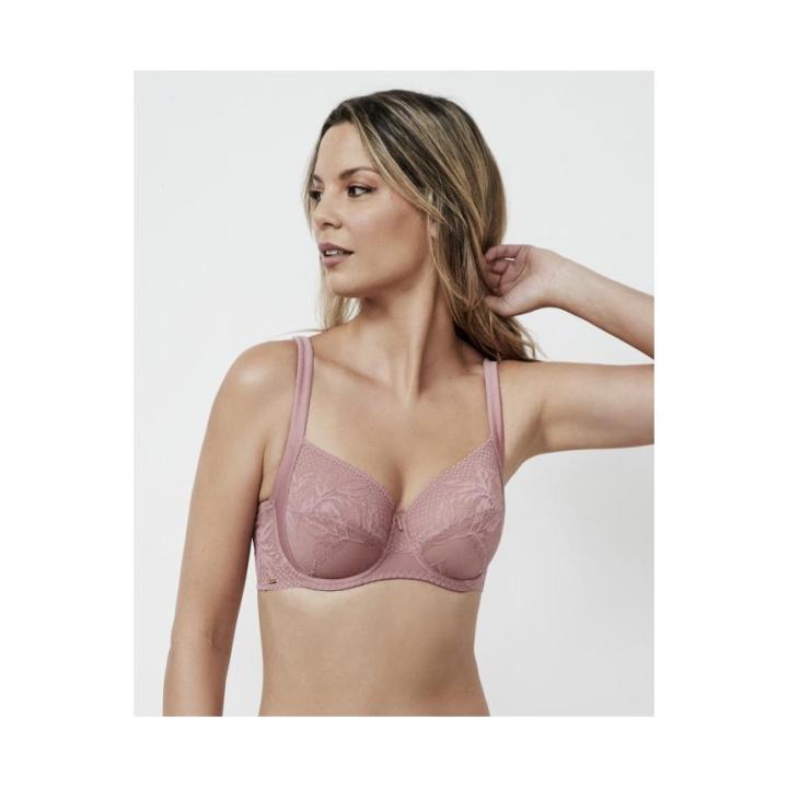 Selmark Sujetador de Gran Capacidad. Sujetador de Gran Capacidad Escote Alto Malitzia de Selmark. 61212. Sujetador de gran capacidad de escote alto y encaje floral. Efecto control envolvente. Cuenta con aro y varilla lateral. No tiene copa de foam.