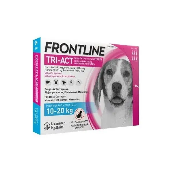 FRONTLINE TRI-ACT M 10-20 kg (6 pipetas) - 1
