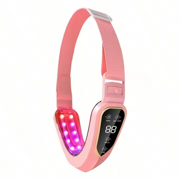 Cinturón De Belleza V-electrónico Para El Rostro Masajeador De Belleza Ajustable En Intensidad Con Pantalla LCD Regalo - 1