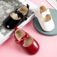 Zapatos De Princesa Para Bebés KIDSUN Antideslizantes Con Lazo Clásico Primera Caminata Para Niñas Cuna Zapato Talla True Fit Para 0-24 Meses Material Superior PU Cordón De Seguridad Cierre De Correa - details 12