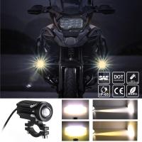 Luz Auxiliar Para Motocicleta Mini Luz De Conducción Completa Conjunto De Faros Antiniebla Para Vespa Honda 6000K LED 12V - details 6