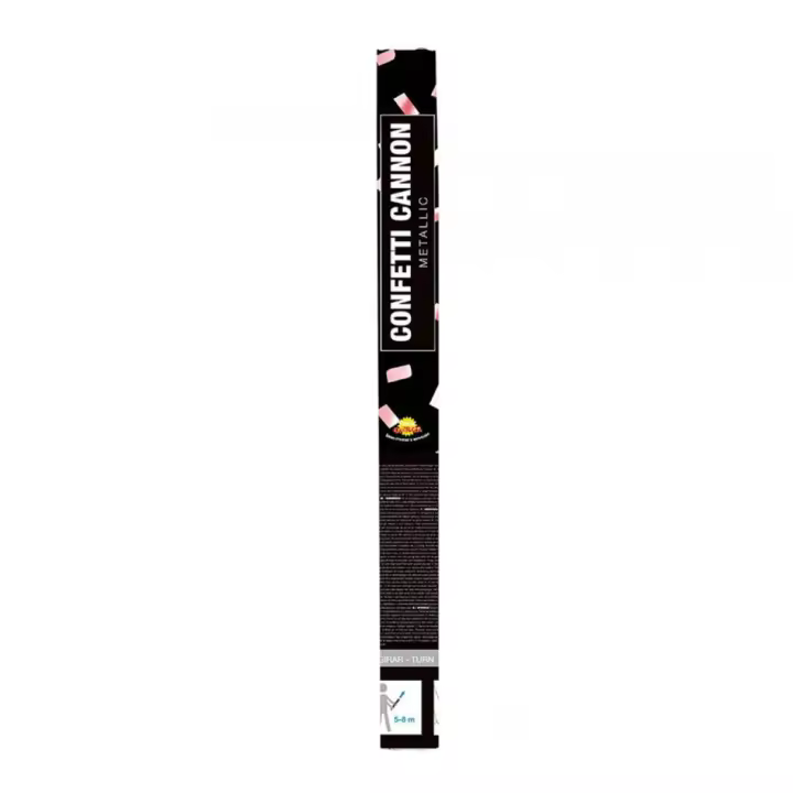 Guirca Cañón Confetti Kabuki Metálico Oro y Rosa de 30 cm - 1