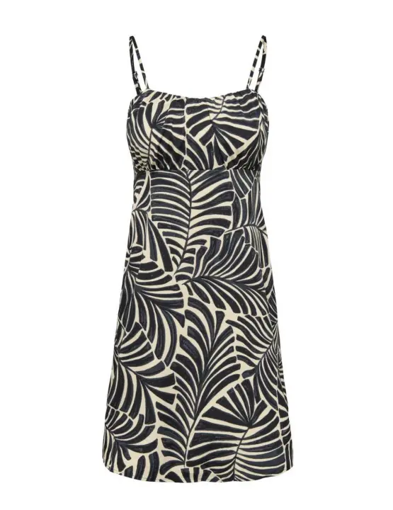 Vestido Only Nova hojas negras tirantes para mujer - 1