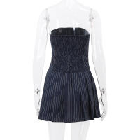 Vestido A-Line Sin Mangas De Moda Coreana Candyhot Elegante Con Cuello Abierto Y Pliegues Slim Para Mujer Vestido De Verano Y2K Estilo Callejero Sexy Con Zipper - details 11