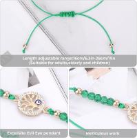 12 pulseras de ojo malvado multicolor, pulseras mexicanas, cuentas de ojo malvado, amuleto de protección contra el mal de ojo, tobilleras, pulsera para mujeres y hombres - details 0