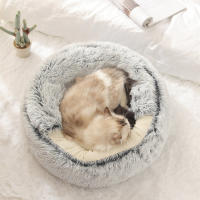 Nueva Cama De Gato Y Perro Caliente Redonda De Peluche Larga Casa De Gato Para Gatitos Almohadilla De Manta Para Mascotas Pequeñas Chihuahua - details 6