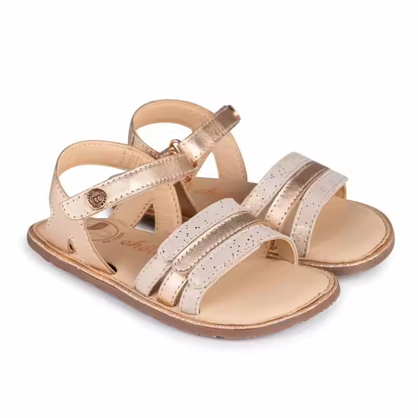 Sandalias barefoot Amalfi oro rosado de Chetto - 1