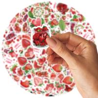 Pegatinas Creativas De Fresa 46pcs Para DNI Cuaderno Botella De Agua Equipaje Estación De Año Nuevo Escuela Accesorios De Papel - details 7
