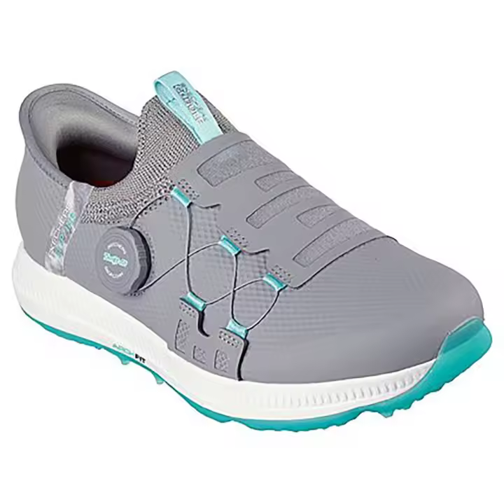 Skechers Go Golf Elite 5 Slip In Boa Zapato de golf para Mujer, Gris/Turquesa - 1