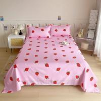 Sábana Plana De Cama Doble Con Estampado De Flor Roja Sábana Superior De Poliéster 100% Para Cama Individual/Reina/King - details 20