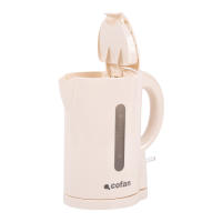 Cofan Hervidor de Agua Eléctrico con 1 Litro de Capacidad | Potencia: 1080 W | Color: Beige | Hervidor Compacto con Control Strix | Indicador de Nivel - details 1