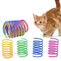 Juguete Interactivo Para Gatos Con Resorte En Forma De Espiral Colorido Juguete De Muelles Para Gatos Juguetes Para Mascotas - details 4