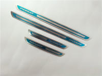 4PCS/Lot Placa De Entrada Ultrafina De Acero Inoxidable Para Volkswagen Passat B7 Cubierta De Pedal Para Puerta Del Coche - details 2