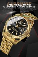Reloj De Pulsera De Lujo Para Hombre Quadrícula Impermeable Con Fecha Y Semana Luminoso Acero Inoxidable Deportes 2024 Nuevo - details 5