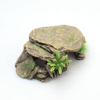 Decoración De Acuario Para Tortugas Y Lagartos Piso De Bañado Artificiales Refugio De Resina Simulación Piedra Ornamento Para Peces Terrapinos Sapo - details 1