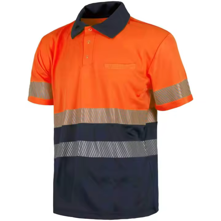 WorkTeam Polo combinado alta visibilidad manga corta con cintas reflectantes discontinuas. EN ISO 20471:2013 HOMBRE - 1