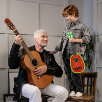 Ukelele Mini De Plástico Estilo Fruta Instrumento De Cordas Para Principiantes Juguete Divertido Para Niños Dibujo Animado Educativo TMZ - details 3