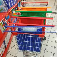 4 Bolsas para comprar en el supermercado, bolsas para colocar en el carro de la compra reutilizables y plegables - details 3