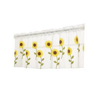 Cortina Valance Sutil Bordado De Hoja Con Cinta Voile Tratamiento De Ventana Para Ventanas Pequeñas/Cocina 39.4x19.7 Pulgadas 1 Panel - details 5
