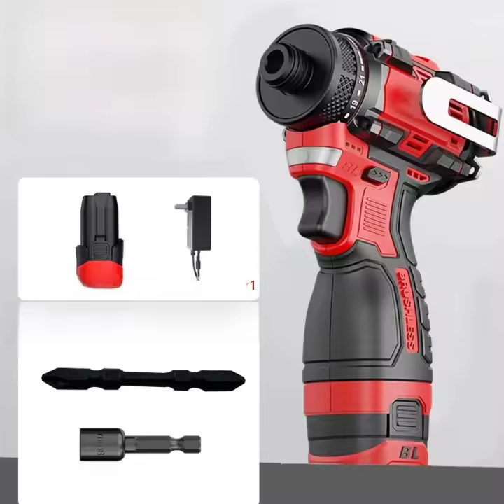 Taladro Eléctrico Inalámbrico De 18V Con Motor Brushless 80N.m Herramienta Eléctrica Para Perforar Y Tirar Pilas Recargables - 1
