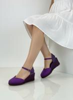 Calzados soraia, Alpargatas de Cuña con Plataforma para Mujer - Sandalias de Esparto con Tira al Tobillo, Punta Cerrada y Acabado en Gamuza Sintética - Calzado Cómodo de Verano Estilo Boho Chic - details 6