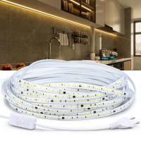Tira De Luces LED Impermeable 220V Alta Brillo 120LEDs/m Para Decoración De Hogar Cocina Jardín Exterior Con Interruptor - details 1