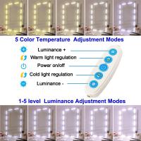 Espejo De Maquillaje Con Luces LED USB 5V Iluminación Ajustable De 5 Colores Para Baño Y Mesa De Vestir Hollywood LED - details 2
