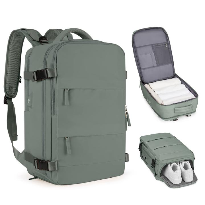VICTORIA HYDE Mochila de Viaje para Cabina de Avión 45x36x20/42x32x20 para Ryanair, EasyJet, Vueling Equipaje de mano impermeable y espacioso concomitante para zapatos y puerto USB Mochila antirobo versatil para viajes y turismo