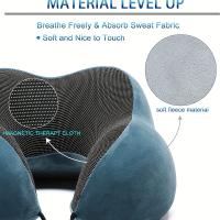 Almohada De Memoria Espuma U Para El Cuello Suave Para Viaje Y Cervical Almohada De Avión Almohada De Descanso Para La Cama - details 5