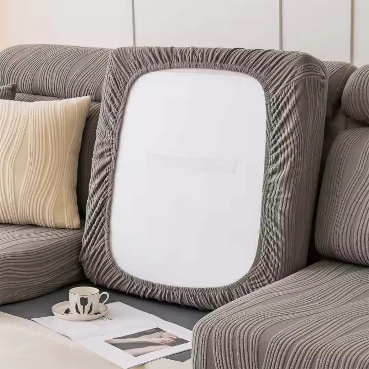 Cubierta De Sofá Universal Elástica En Tela De Poliéster Con Técnica De Tejido Jacquard Para Sala De Estar Amigable Con Animales De Compagnie Adecuada Para Todas Las Estaciones - 1