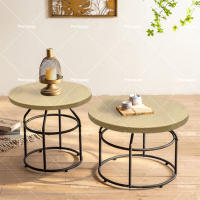 Mesa Redonda Camilla | Pino | Tablero de partículas | Mesa de comedor para salón, cocina o terraza | | Ideal para invierno y verano | Sin pintar | Mesa color madera | 45x55 centímetros - details 5