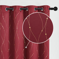 Cortinas De Blackout Para Decoración De Sala De Estar Dormitorio Y Oficina 1 Pieza Reducción De Luz Y Aislamiento Térmico 100% Poliéster Moderno - details 0