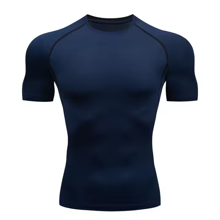 Camiseta De Compresión Para Hombre Quick Dry Guardia Contra Picaduras Para Verano Deporte Físico Fitness Running Entrenamiento - 1