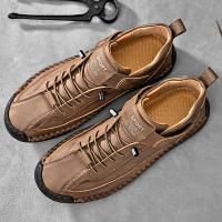 Zapatos Casuales Para Hombre De Cuero Hacer a Mano Transpirables Mocasines De Moda Talla Grande 38-48 Zapatos De Barco Lujo - details 26