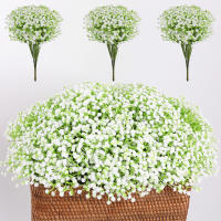 10pcs Flores De Bebé Artificial Gypsophila Para Boda Fiesta Decoración Del Hogar Accesorios Para La Novia Bouquet Falsas De Plástico - details 0