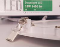 18W Extraplane Redondo LED Downlight. 1450lm. Luz fría (6000 ° K). 30.000 H. Color Blanco (W-E000046) - details 0