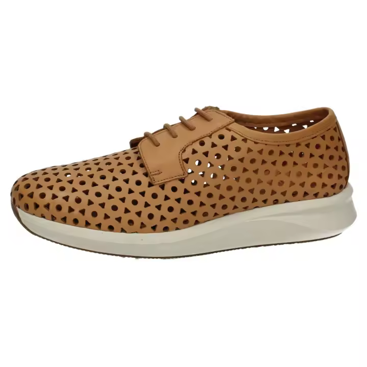 Zapatos Cordón marca MADE IN SPAIN para mujer en color miel. ZAPATILLAS NAPA - 1