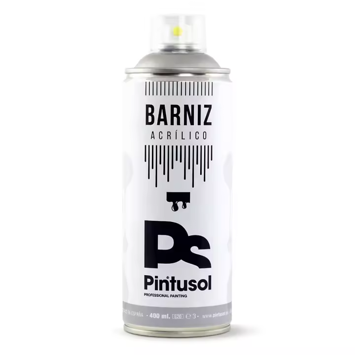 AutoFullCar - Barniz Acrílico Brillo Transparente en Spray Pintusol, Protección Decoración Duradera, Ideal para Pinturas, Objetos, Manualidades, Acabado Brillante, Interior/Exterior, Barniz Profesional Espray 400ml - 1