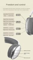Bluetooth headset On-ear headphones, long battery life, high fidelity sound quality wireless, adjustable and rotatable earmuffs Memory foam pads Metal earmuffs for noise reduction - details 4