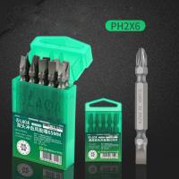 LAOA Set De 10 Piezas De Puntas De Destornillador 65mm Slotted Phillips PH2 Para Taladro Eléctrico Acero De Aluminio Magnético Sin Mango - details 0