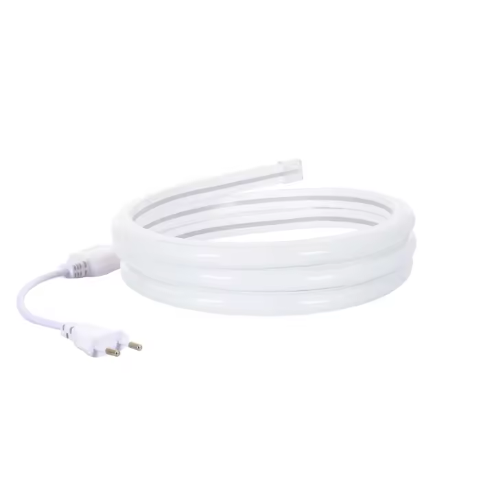 Ledkia Tira Neón LED 7.5 W/m Regulable 220V AC 120 LED/m Semicircular 180º Blanco Neutro IP67 a Medida Corte cada 100 cm - 1