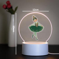 Lámpara 3D De Ballet Pequeña Para Decoración De Habitaciones Infantiles Lámpara Nocturna LED Iluminación Para Dormitorio - details 6