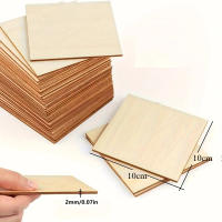 10Pcs Hojas De Madera Sólida Cuadradas 4x4 Pulgadas Para Manualidades Blanqueadas Para Quemado De Madera Pintura Y Tinte - details 5