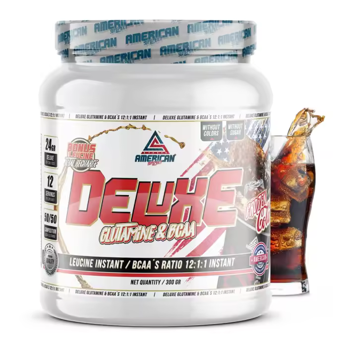 AS American Suplement | Bcaa's con Glutamina Deluxe | Ayuda a Evitar el Catabolismo | Recuperador Muscular | 300g | Sin Azúcar - 1