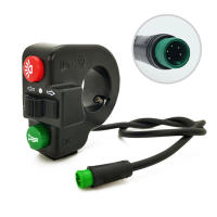 Bocina Y Señal De Giro Para Scooter Ebike Bicicleta Eléctrica Con Enchufe Impermeable De 5 Pines Control De Acelerador 3 En 1 De 22mm - details 4